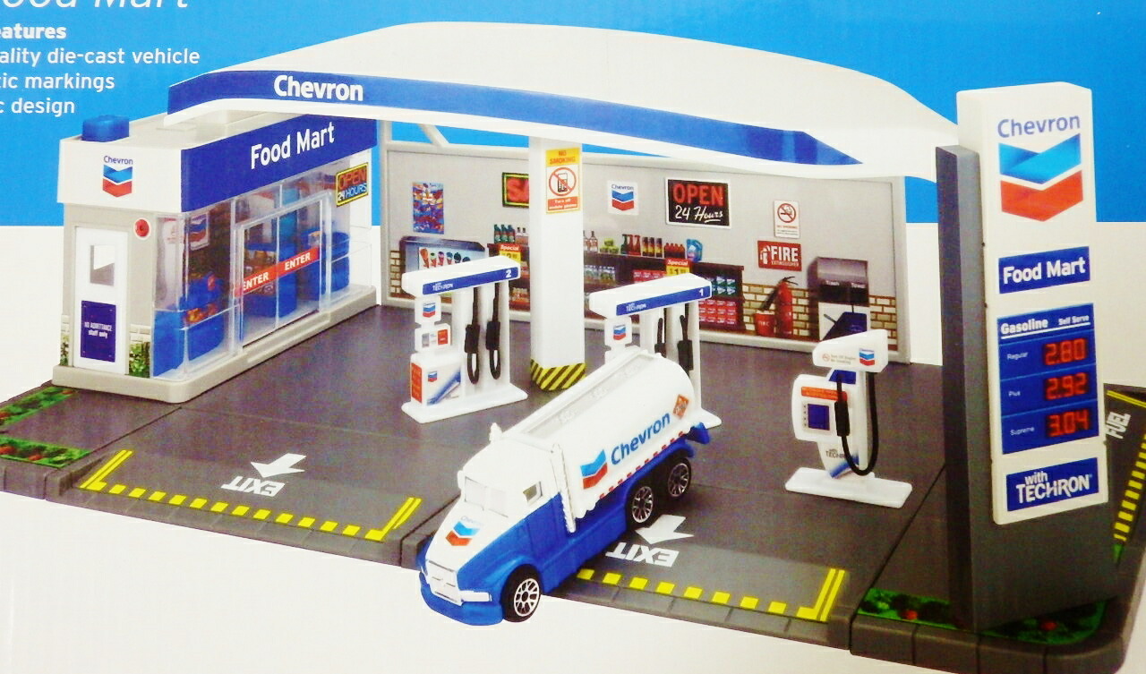 楽天市場】1/64 ジオラマセット / アメリカのガソリンスタンド