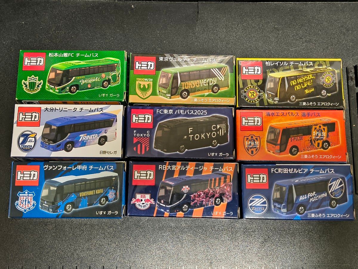 トミカ事業者特注Jリーグプロ野球チームバス6台セット甲府川崎大阪大分