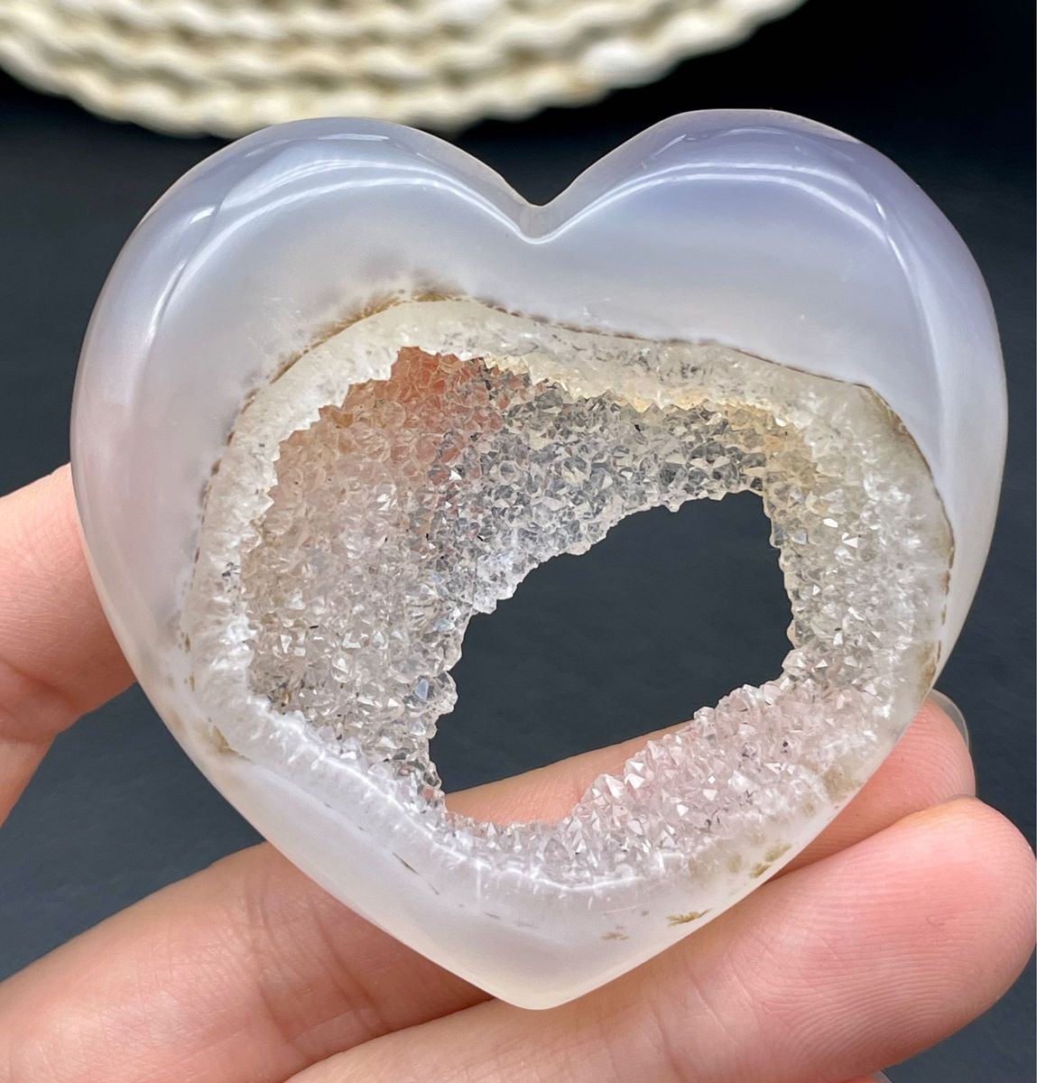 デンドリティック ジオード 水晶 笑口瑪瑙 トレジャーメノウ アゲート