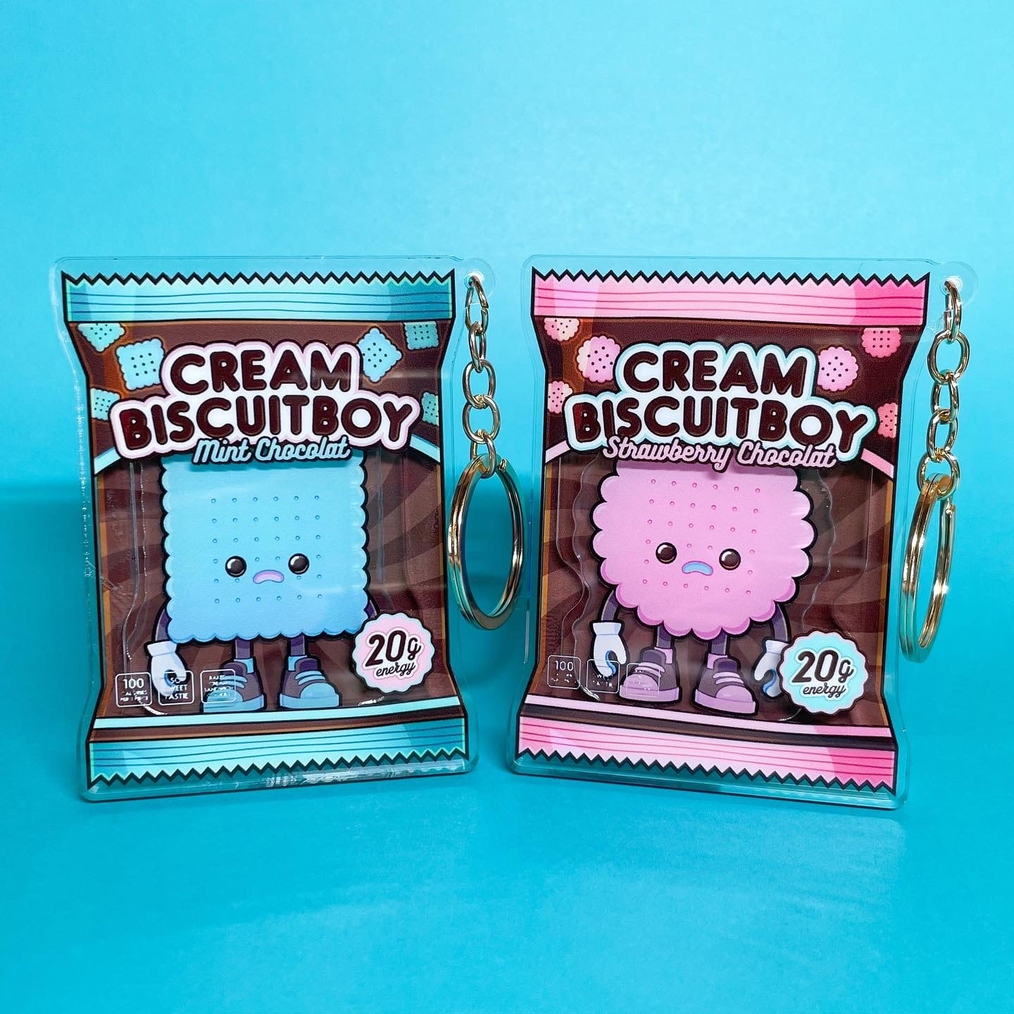 シャカシャカアクリルキーホルダー CREAM BISCUIT BOY Shaker Acrylic