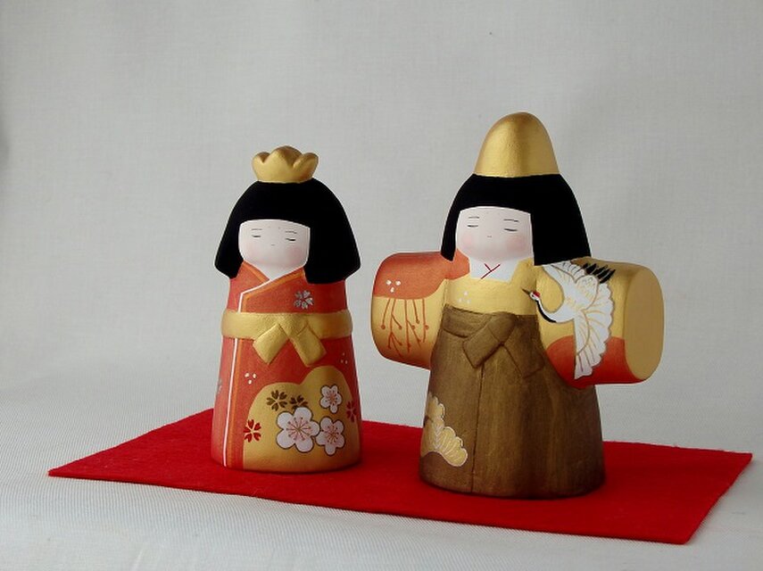 お雛様】 立雛 鶴梅 | iichi 日々の暮らしを心地よくするハンドメイド