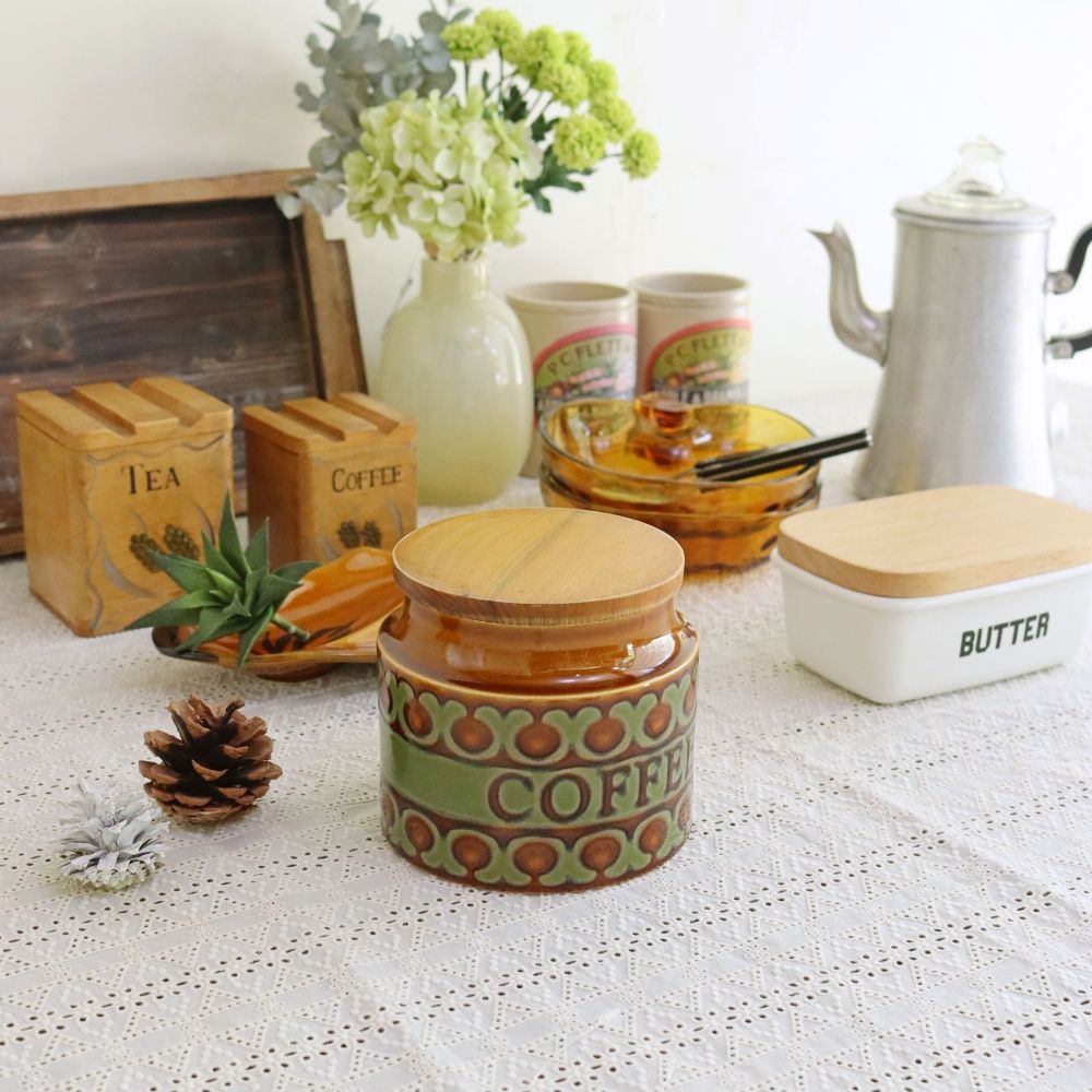 可愛いレトロスタイル♪ COFFEEキャニスター【HORNSEA/BRONTE】 VC104