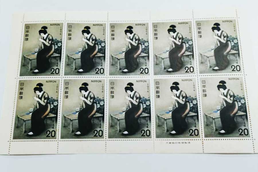 記念切手 74年切手趣味週間 伊東深水「指」 記念切手シート の買取実績