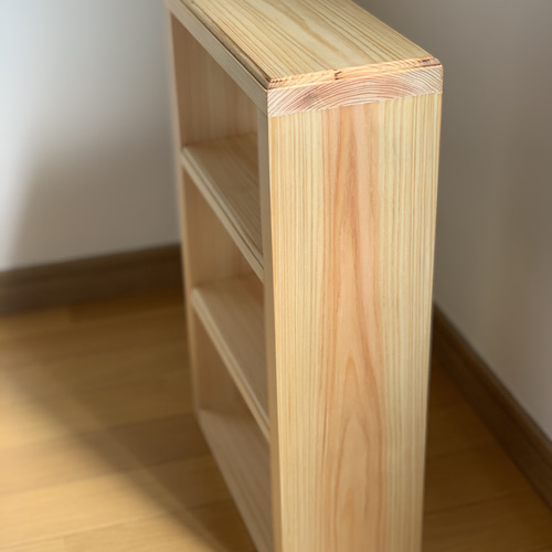 ヒノキ無垢材】3段カフェシェルフ13cmタイプ アンティーク キッチン