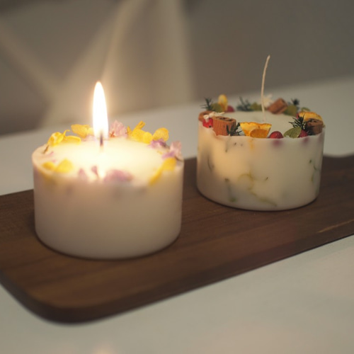 ボタニカルソイキャンドル○ケーキキャンドル○アロマ キャンドル
