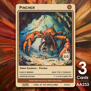 3x Pincher MTG Token - Alfie's Adventure by Alfie AA233 - Etsy Canada