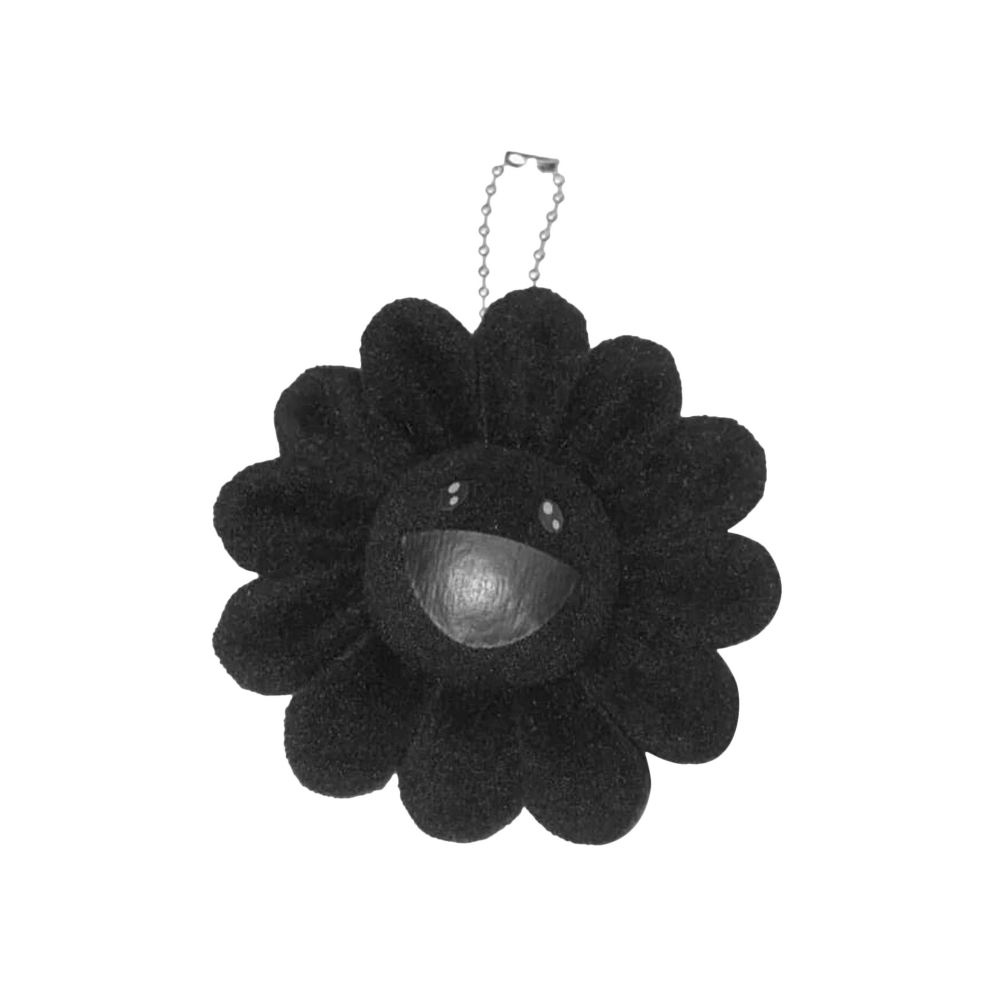 Buy Takashi Murakami Plush Flower Keychain 'Black' - 03985