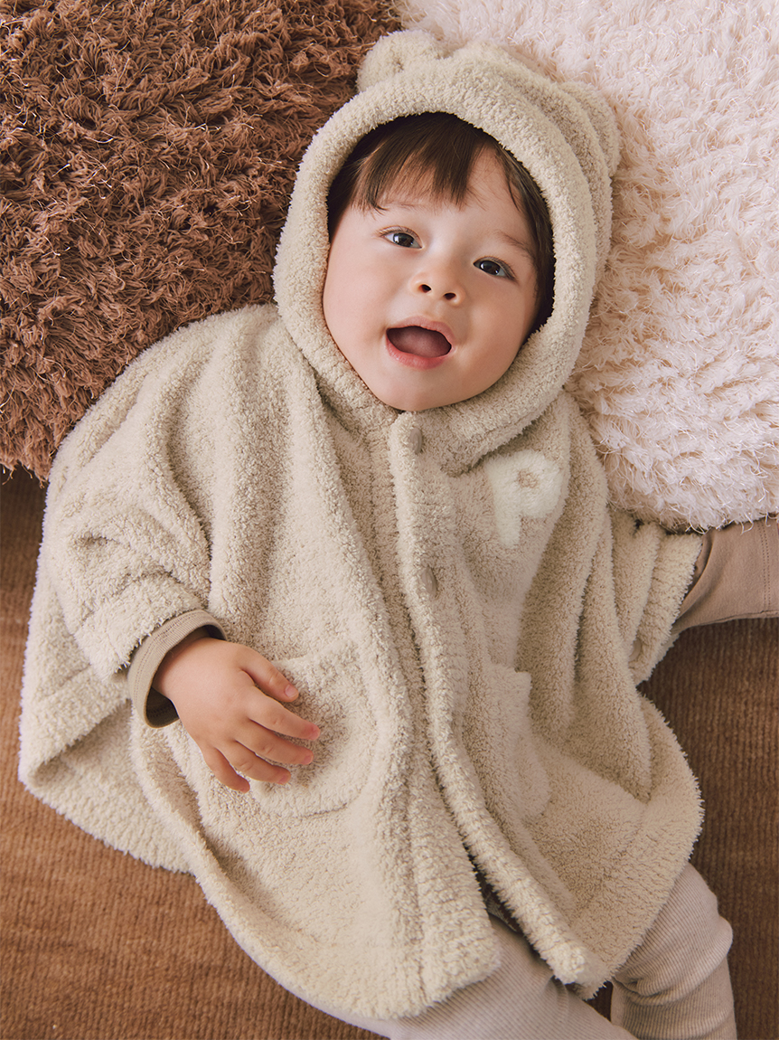 ONLINE限定カラーあり】【BABY】パウダーベアポンチョ(ポンチョ