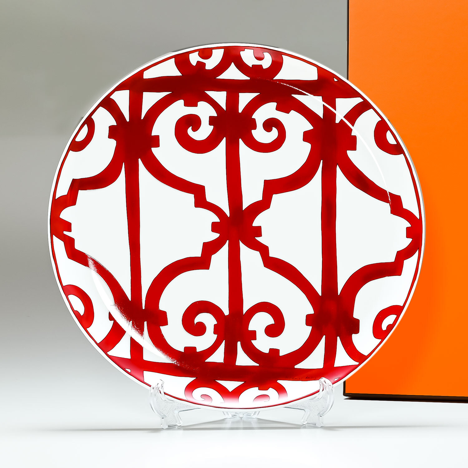 エルメス 食器 HERMES ガダルキヴィール レッド プレート 32cm タルト