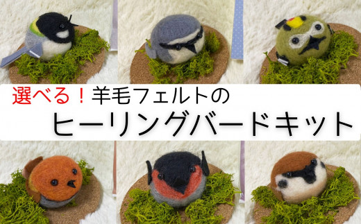 NMHB2】6種類から選べる「羊毛フェルトのヒーリングバードキット2