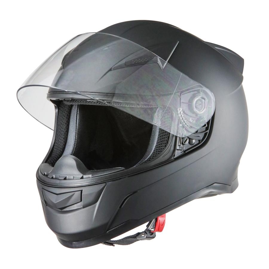バイクヘルメット フルフェイス マットブラック XLサイズ エアロ