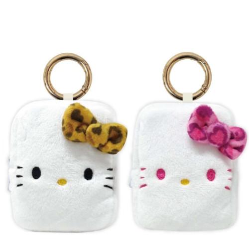 ハローキティヒョウ柄シリーズ カラビナ付きミニポーチ キティちゃん