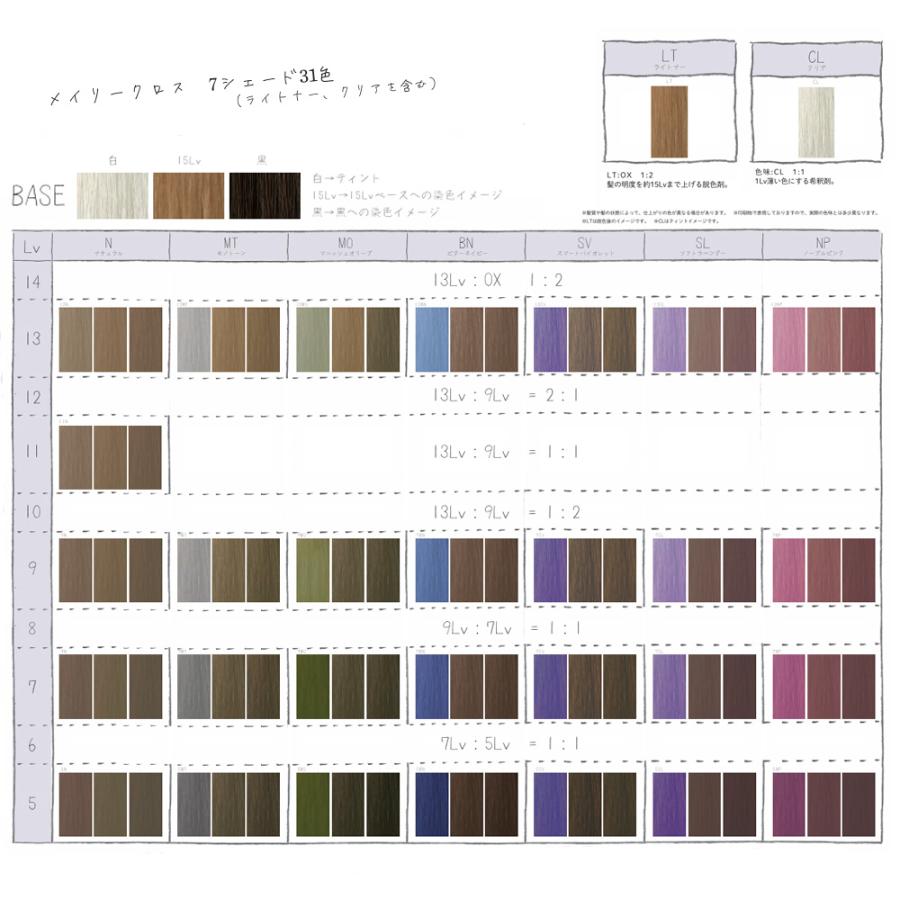 MEiRY リアル化学 メイリー クロス (BN ビターネイビー） 第1剤 90g