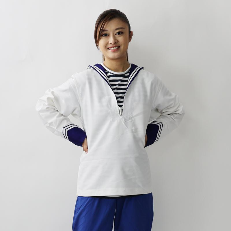 イタリア軍.海軍夏用セーラー服[ホワイト&ブルー]《実物・新品(未使用