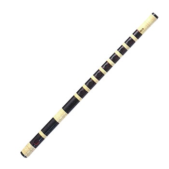 大岡紫山 篠笛 お囃子用 お祭り用 6穴・7穴 7本調子 黒塗 獅子田 籐本