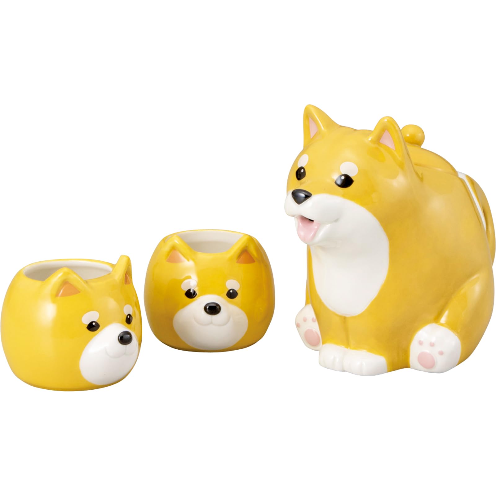 Amazon｜かわいい食器 「 柴犬親子 ティーセット 」 ティーポット