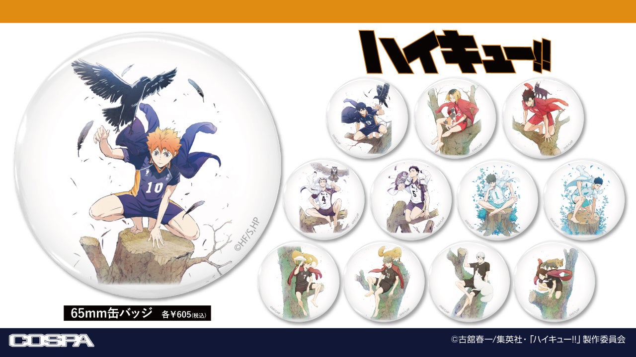 ハイキュー!!』より、「日向翔陽」「影山飛雄」とライバルたちの直径