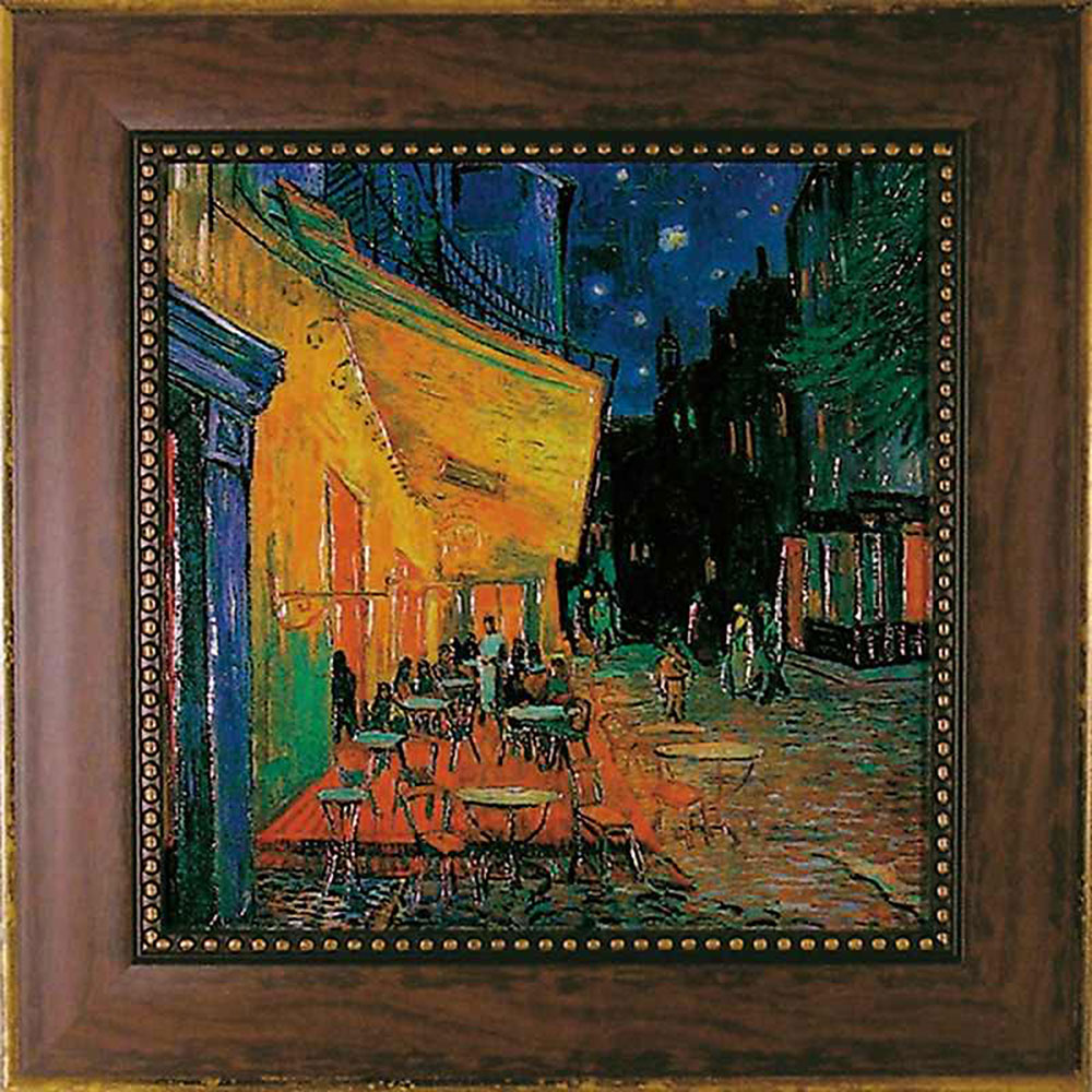 楽天市場】【受注制作】新品ゴッホ/夜のカフェテラス/肉筆複製画 模写