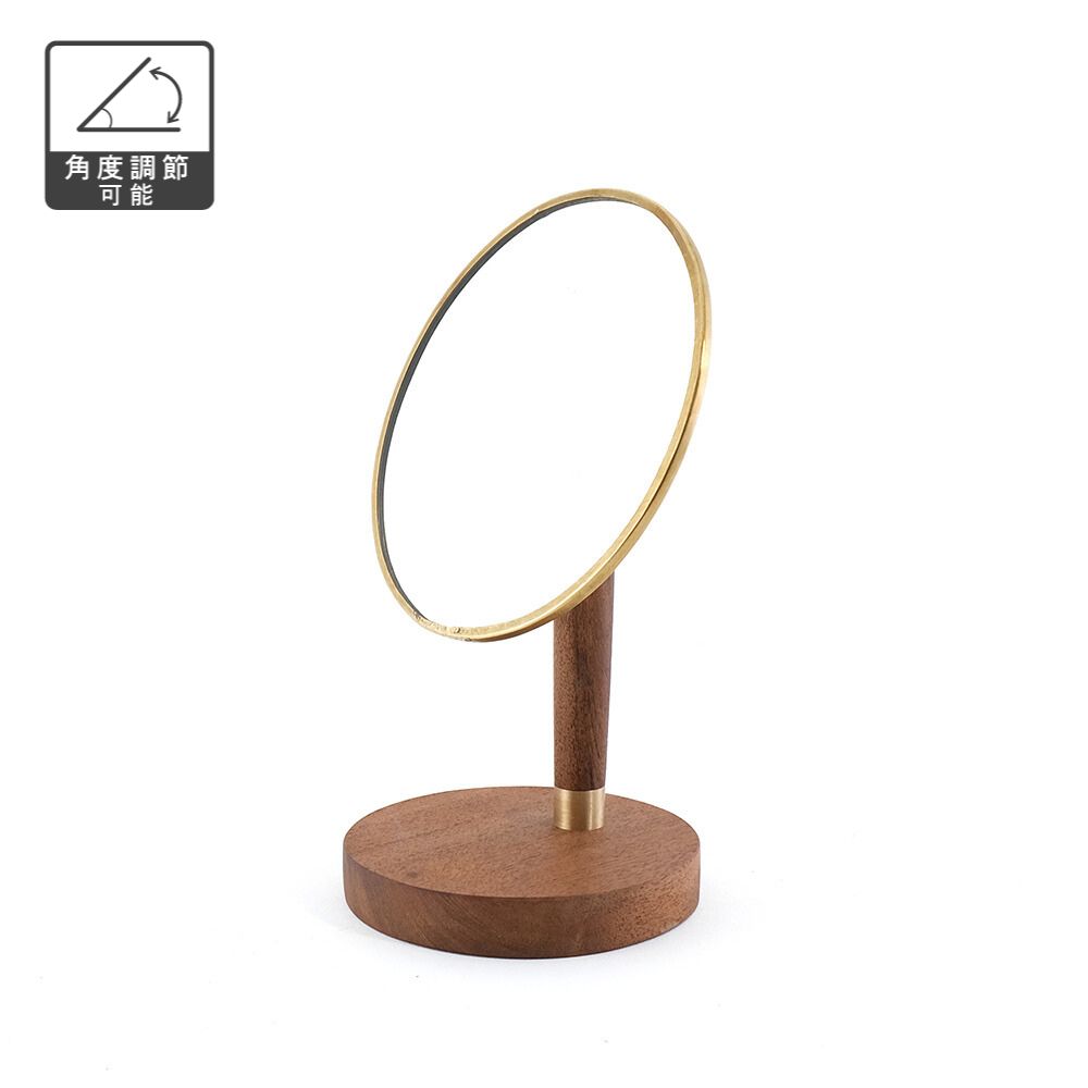 BRASS＆WOOD スタンドミラー オーバル | shesay(志成販売