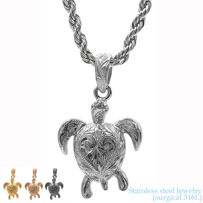 ハワイアンジュエリー サージカル ステンレス アクセサリー 316L ホヌ