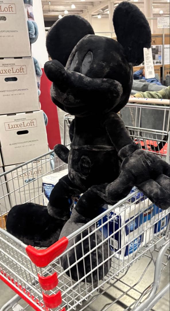 黒いミッキーマウスぬいぐるみ 100cm コストコ ディズニー ミッキー/ミニー ぬいぐるみの最新価格や割引(口コミ