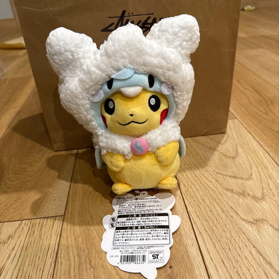 メガチルタリスのポンチョを着たピカチュウ ポケモンセンター ポンチョを着たピカチュウ 名刺カード メガ