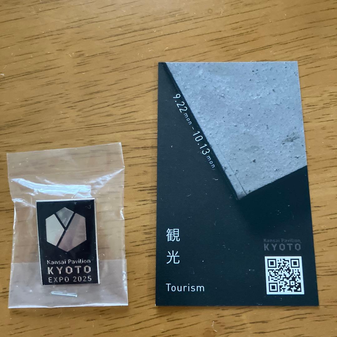 関西万博京都キモノスタイルピンバッジ とカード　新品未開封非売品 EXPO2025 ミャクミャク ピンバッジ フェイス 大阪・関西万博