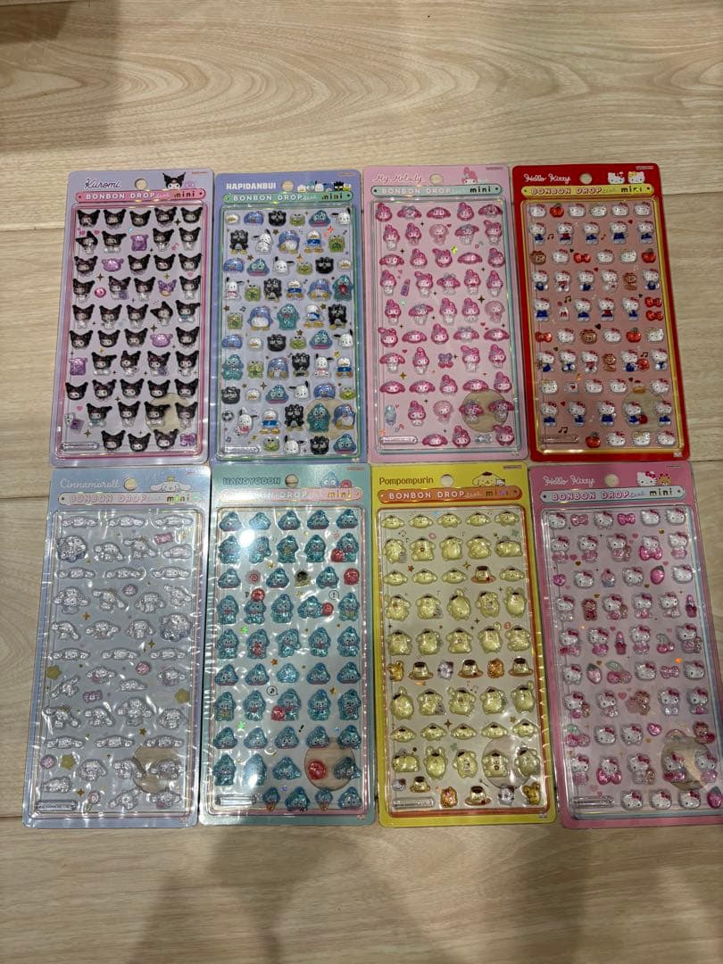 【正規品】【まとめ売】ボンボンドロップシール　ミニ　サンリオ 8種 楽天市場】サンリオキャラクターズ ボンボンドロップシール 8柄 [M便 1
