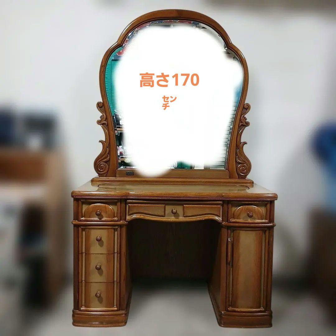 木製クラシックドレッサー昭和レトロ豪華 ハデ婚婚礼家具特大サイズ アンティーククラシックシリーズ ドレッサー＆スツール 通販 - ディノス