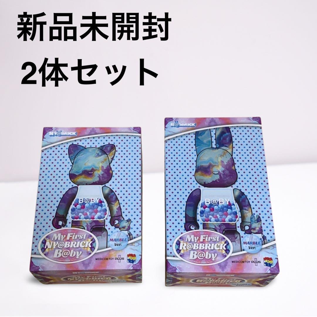 MY FIRST R@BBRICK NY@BRICK ベアブリック  マーブル ベアブリック MY FIRST BABY マーブルグレー 400％｜Yahoo!フリマ（旧