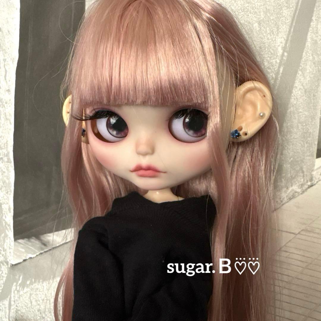 アイシードールカスタム❤︎ピンクシルバーmix❤︎ アイシードール ピンクミックスヘアー 可動ボディ 1/6ドール カスタム